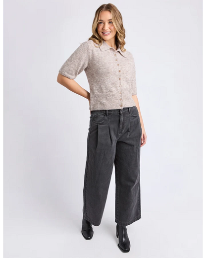 FOXWOOD FERNIE BUTTON KNIT - OAT