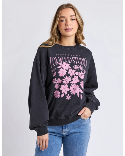 FOXWOOD FLORET CREW - BLACK