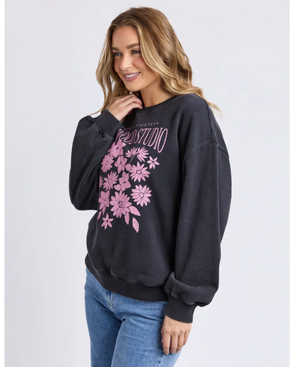 FOXWOOD FLORET CREW - BLACK