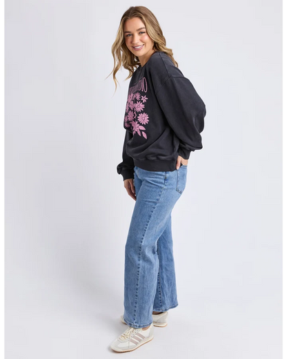 FOXWOOD FLORET CREW - BLACK