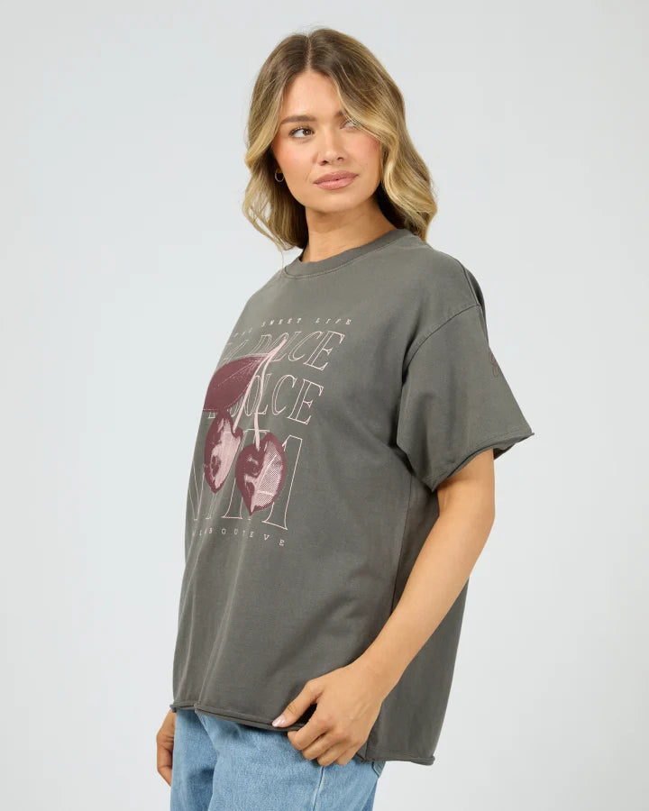 ALL ABOUT EVE DOLCE RELAXED TEE - CHARCOAL