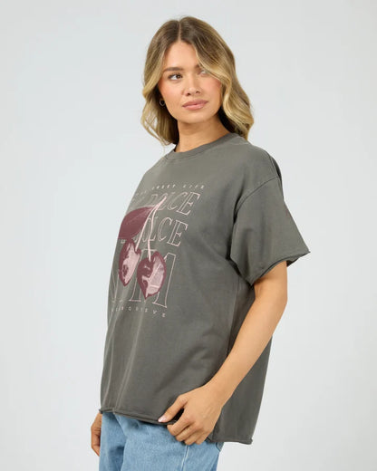 ALL ABOUT EVE DOLCE RELAXED TEE - CHARCOAL
