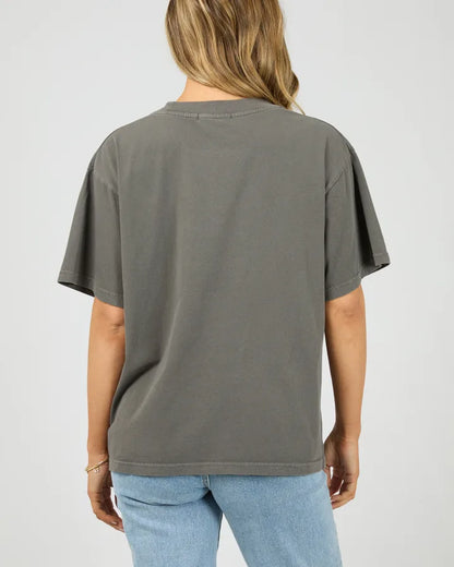 ALL ABOUT EVE FORGET ME NOT BOX TEE - CHARCOAL