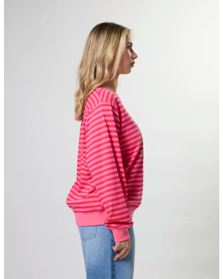STELLA & GEMMA ESSENTIAL SWEAT - RASPBERRY LEOPARD