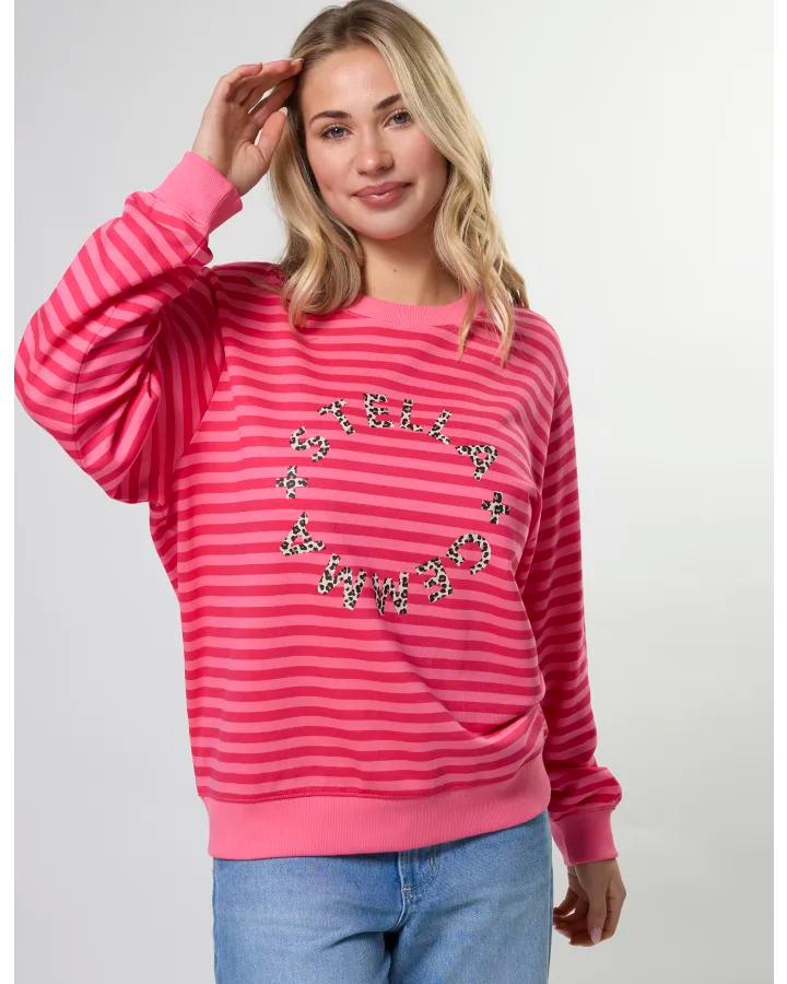STELLA & GEMMA ESSENTIAL SWEAT - RASPBERRY LEOPARD
