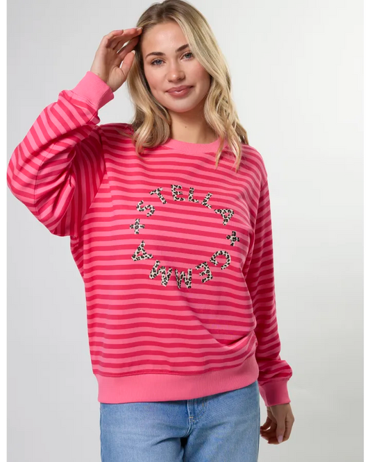 STELLA & GEMMA ESSENTIAL SWEAT - RASPBERRY LEOPARD