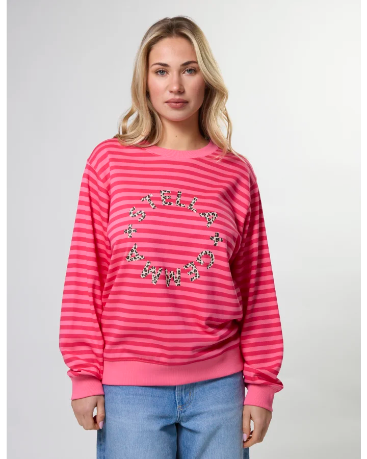 STELLA & GEMMA ESSENTIAL SWEAT - RASPBERRY LEOPARD