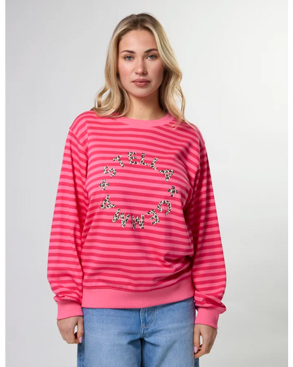 STELLA & GEMMA ESSENTIAL SWEAT - RASPBERRY LEOPARD