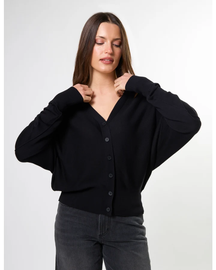 STELLA & GEMMA BLAKE CARDIGAN - BLACK