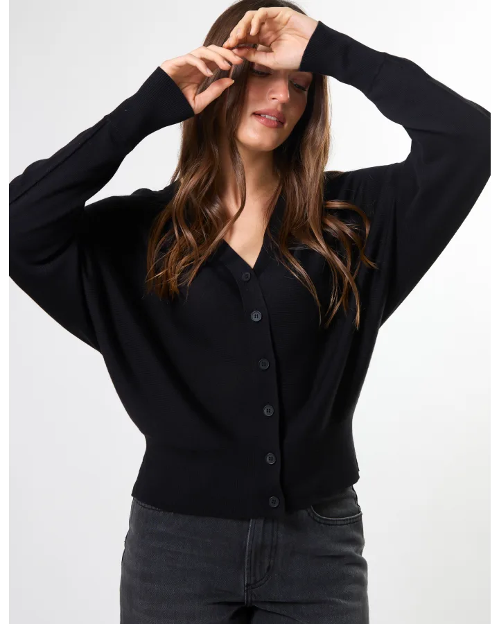 STELLA & GEMMA BLAKE CARDIGAN - BLACK