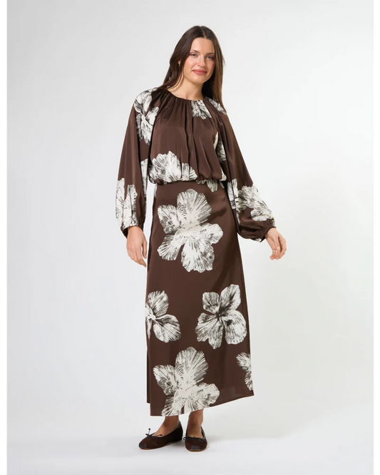 STELLA & GEMMA ASTA DRESS - COCOA BLOOMS