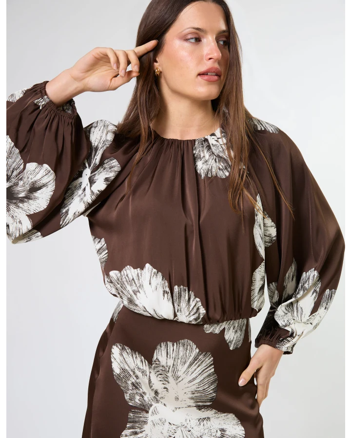 STELLA & GEMMA ASTA DRESS - COCOA BLOOMS