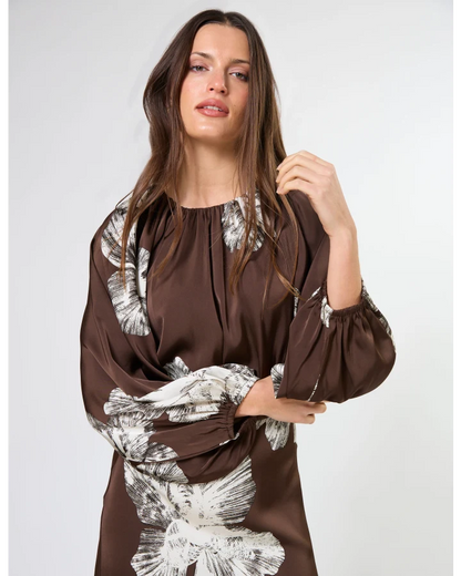 STELLA & GEMMA ASTA DRESS - COCOA BLOOMS