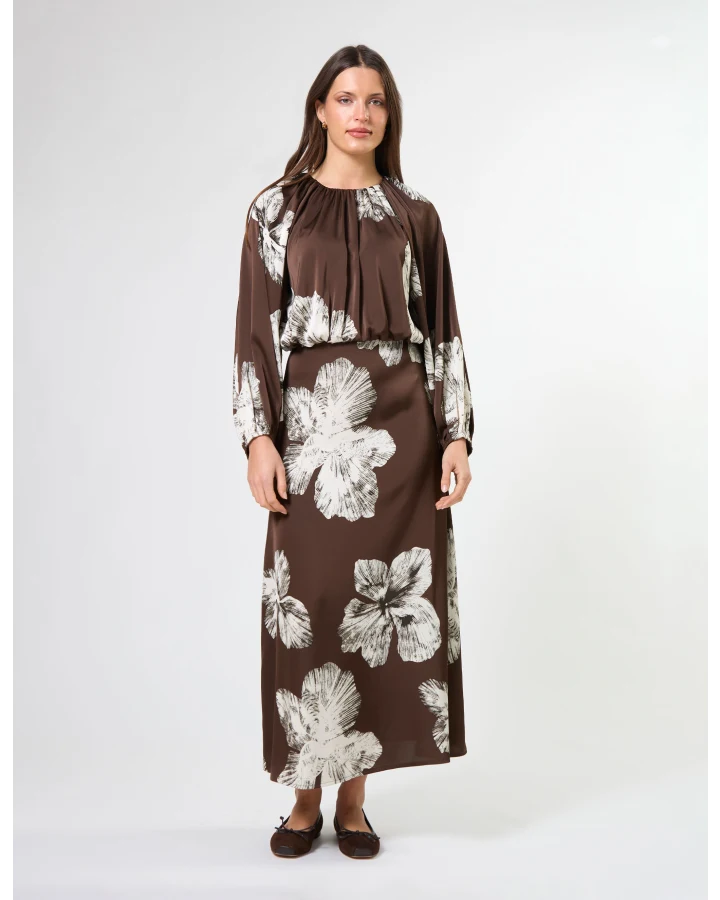 STELLA & GEMMA ASTA DRESS - COCOA BLOOMS