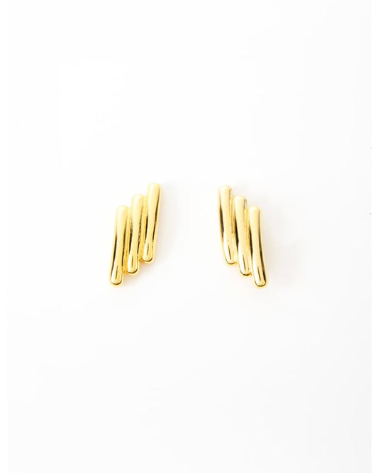 STELLA & GEMMA EARRINGS - SOLID BARS - GOLD