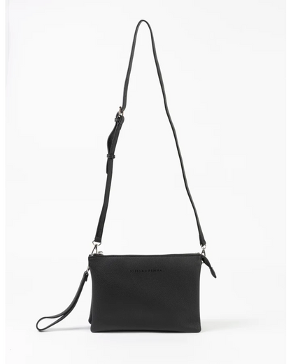 STELLA & GEMMA FRANKIE MULTI POUCH BAG -  BLACK/PLAIN