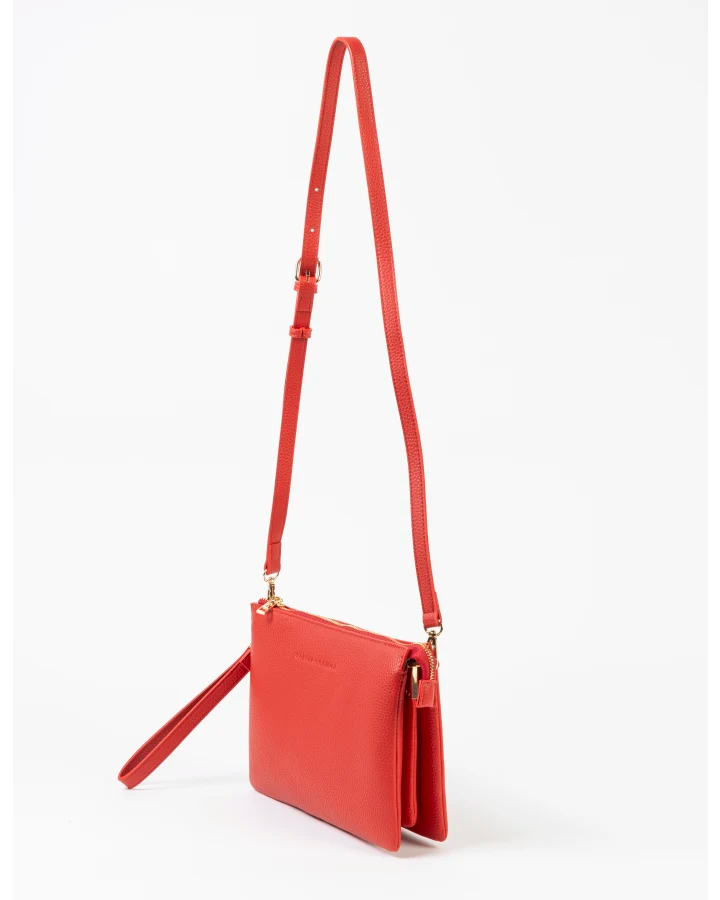 STELLA & GEMMA FRANKIE MULTI POUCH BAG - RED ROUGE