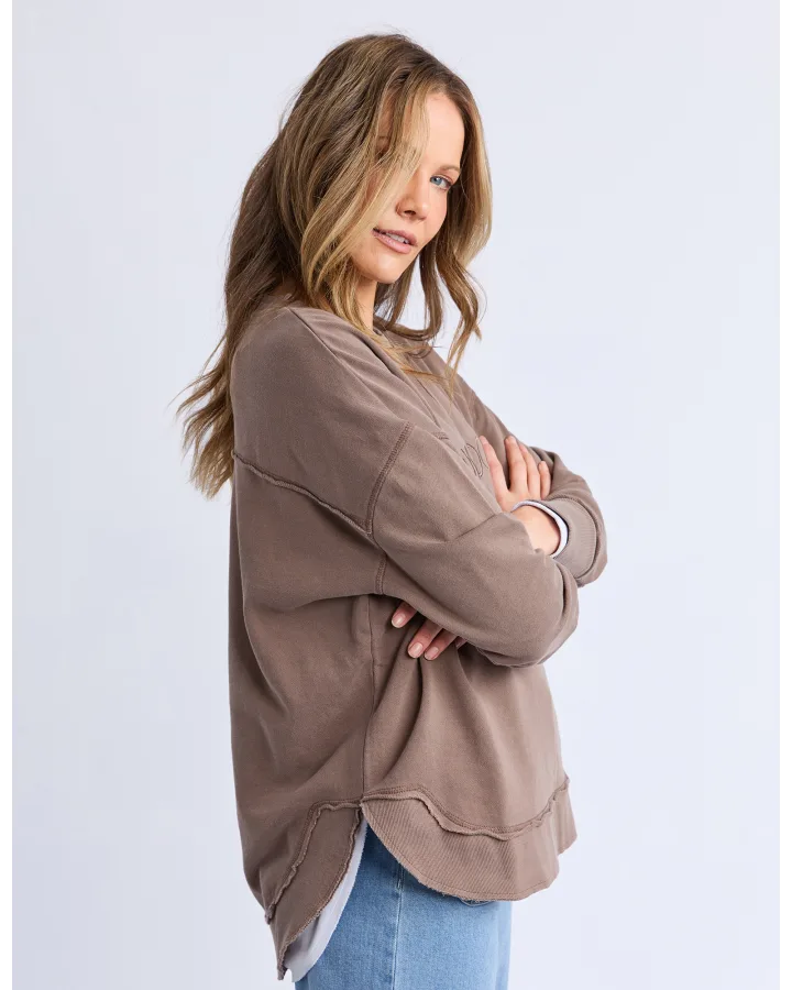 FOXWOOD SIMPLIFIED CREW - CHOCOLATE BROWN