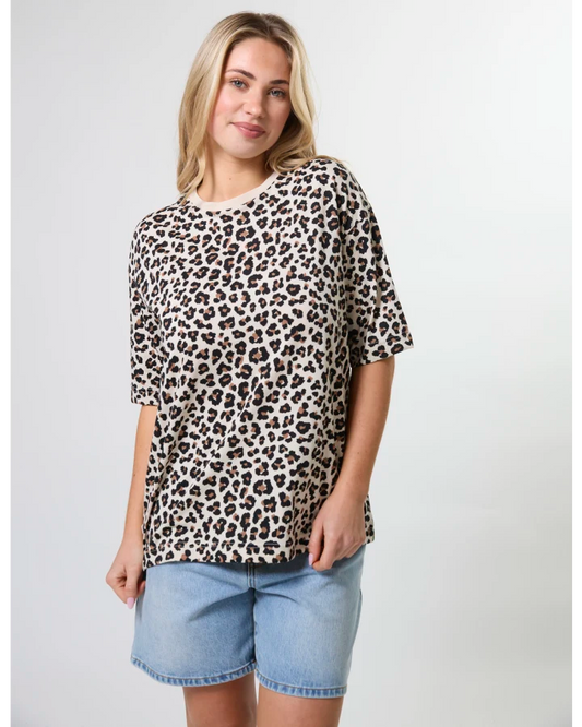 STELLA & GEMMA PORTER TEE - LEOPARD