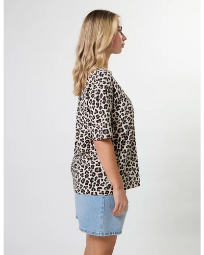 STELLA & GEMMA PORTER TEE - LEOPARD