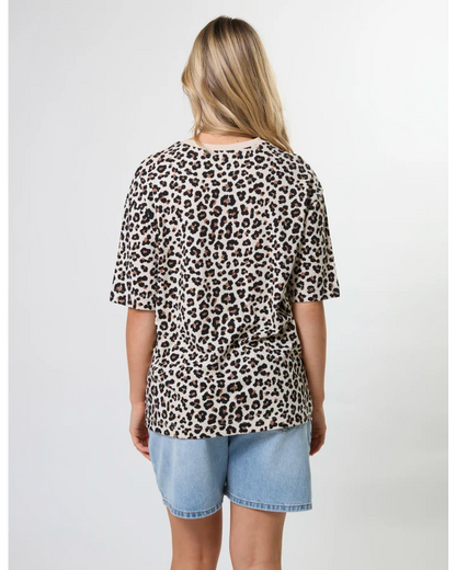 STELLA & GEMMA PORTER TEE - LEOPARD