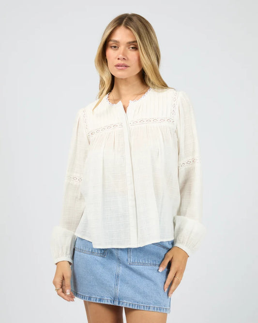 ALL ABOUT EVE LARK SHIRT - VINTAGE WHITE