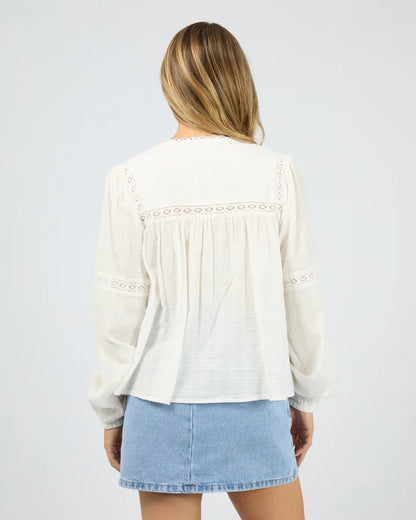 ALL ABOUT EVE LARK SHIRT - VINTAGE WHITE