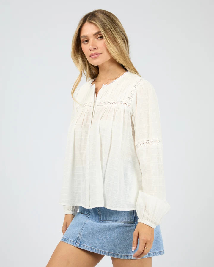 ALL ABOUT EVE LARK SHIRT - VINTAGE WHITE