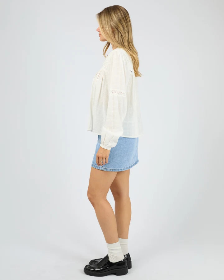ALL ABOUT EVE LARK SHIRT - VINTAGE WHITE