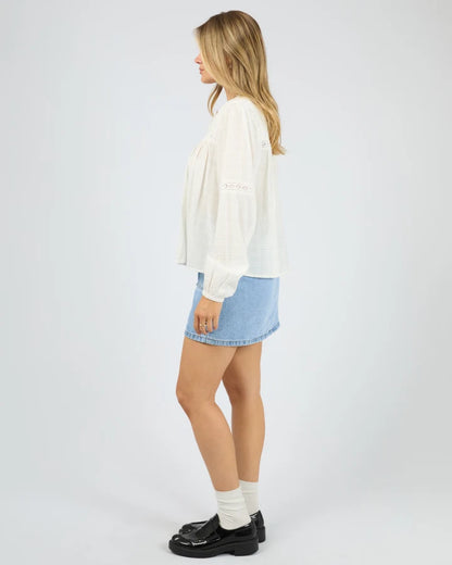 ALL ABOUT EVE LARK SHIRT - VINTAGE WHITE