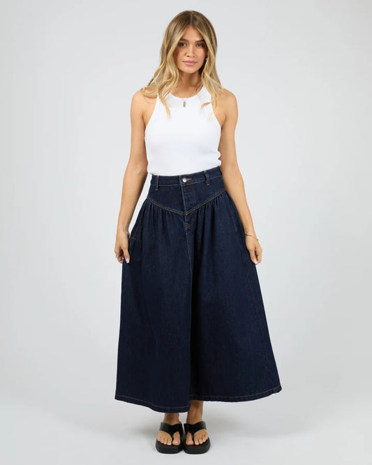 ALL ABOUT EVE ARLO MAXI SKIRT - INDIGO