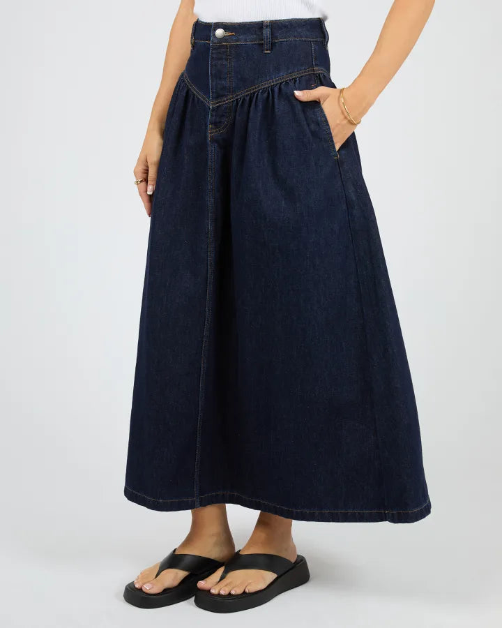 ALL ABOUT EVE ARLO MAXI SKIRT - INDIGO