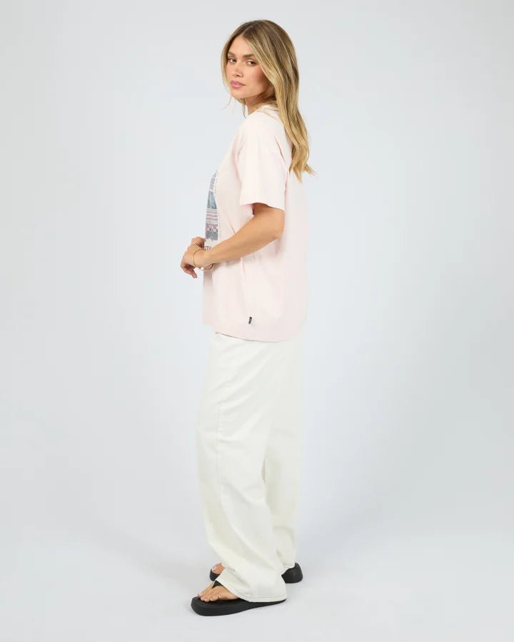 ALL ABOUT EVE NEW YORK DINER RELAXED TEE - PALE PINK