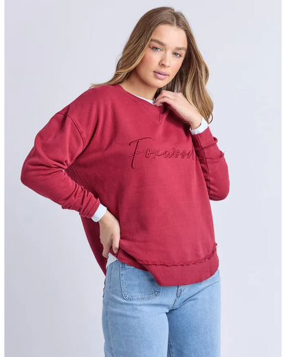 FOXWOOD SIGNATURE CREW - RHUBARB RED