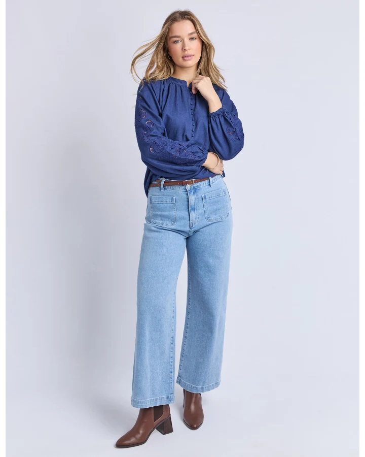 FOXWOOD CARLSON TOP - MIDNIGHT BLUE