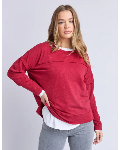 FOXWOOD JAYNE THROW ON TOP - RHUBARB RED