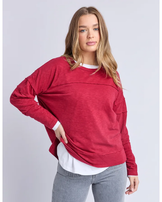 FOXWOOD JAYNE THROW ON TOP - RHUBARB RED