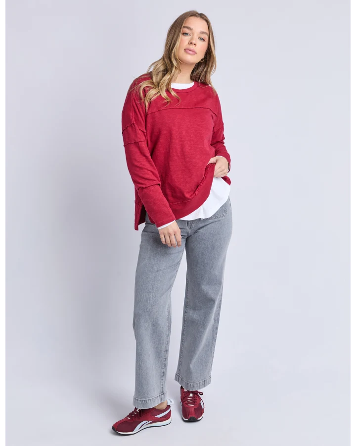 FOXWOOD JAYNE THROW ON TOP - RHUBARB RED