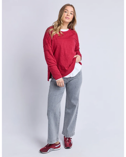 FOXWOOD JAYNE THROW ON TOP - RHUBARB RED