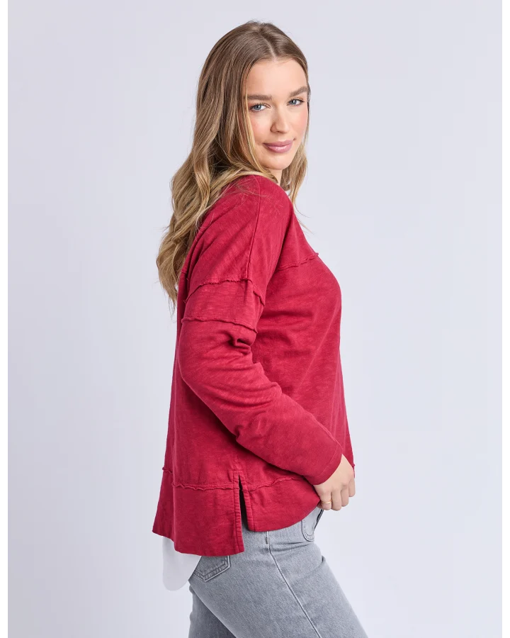 FOXWOOD JAYNE THROW ON TOP - RHUBARB RED