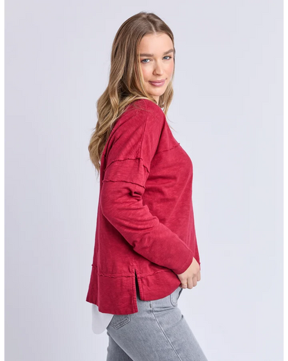 FOXWOOD JAYNE THROW ON TOP - RHUBARB RED