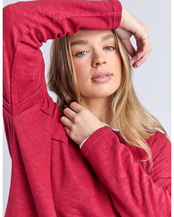 FOXWOOD JAYNE THROW ON TOP - RHUBARB RED