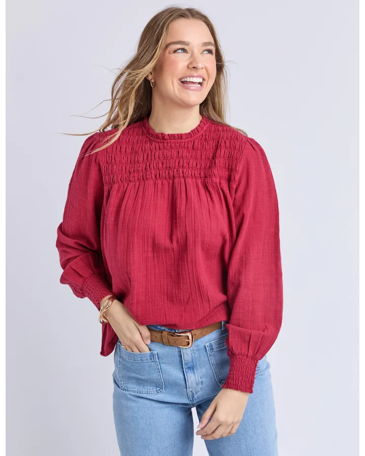 FOXWOOD WHITNEY TOP - RHUBARB RED