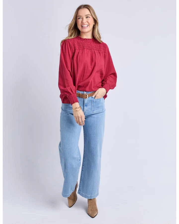 FOXWOOD WHITNEY TOP - RHUBARB RED