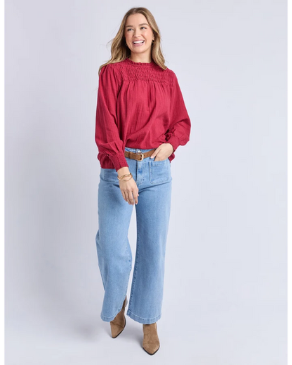 FOXWOOD WHITNEY TOP - RHUBARB RED
