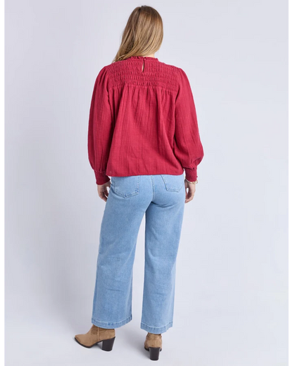 FOXWOOD WHITNEY TOP - RHUBARB RED