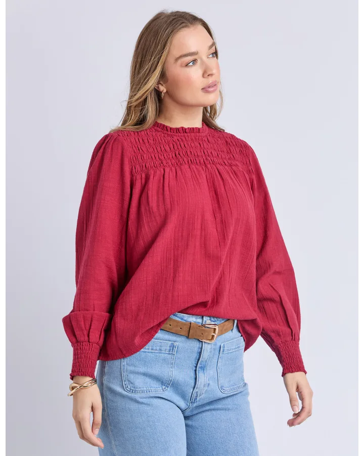 FOXWOOD WHITNEY TOP - RHUBARB RED