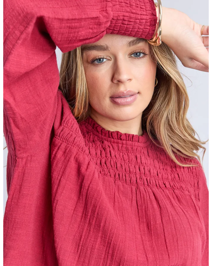 FOXWOOD WHITNEY TOP - RHUBARB RED