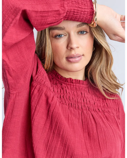 FOXWOOD WHITNEY TOP - RHUBARB RED