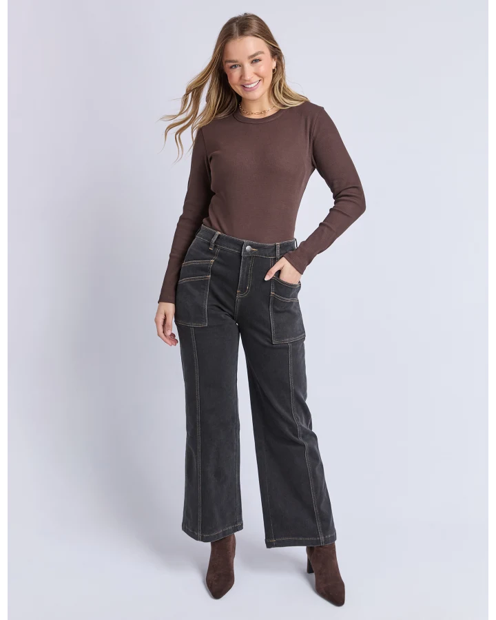 FOXWOOD BALMY JEAN - WASHED BLACK